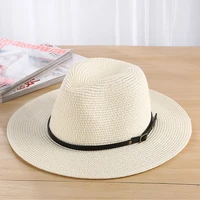 classic women men summer toquilla straw sun hat for elegant lady wide brim homburg fedora sunbonnet beach sunhat panama cap