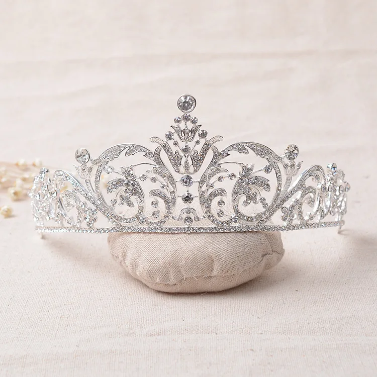 Gorgeous Sparkling Bridal Crystal Tiara Crowns Princess Queen Pageant Prom Rhinestone Veil Tiara Headband Wedding Hair Accessory