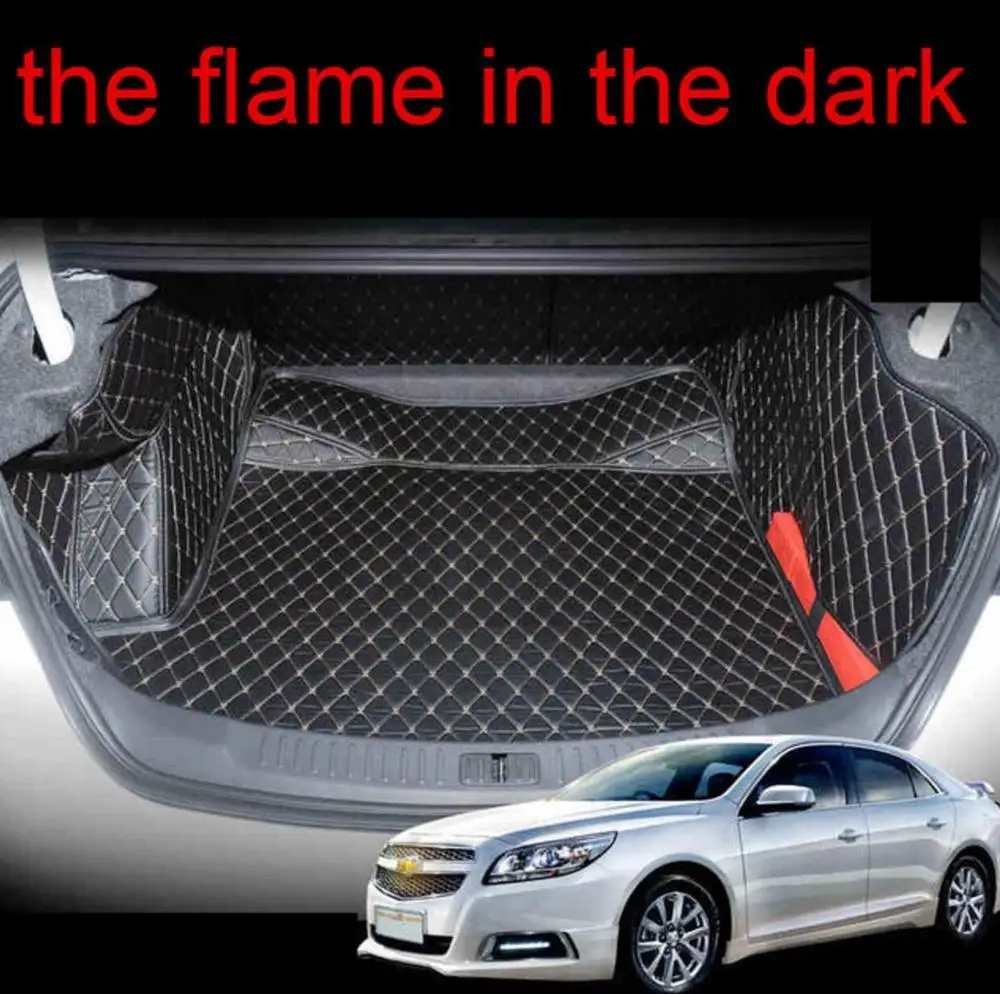 fiber leather car trunk mat for chevrolet malibu 2012 2013 car accessories