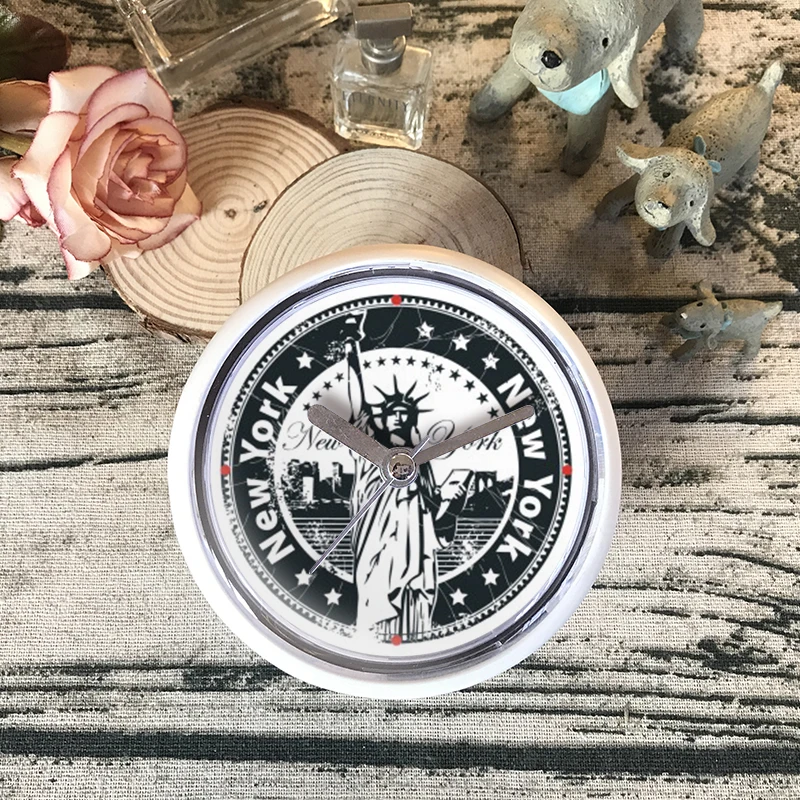 НЬЮ ЙОРК Статуя Свободы Водонепроницаемые Часы Душ Мини Настенные Ванная