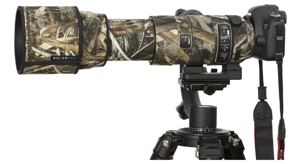 Чехол для объектива камеры ROLANPRO камуфляжный чехол от дождя SIGMA 150 600 мм спортивный