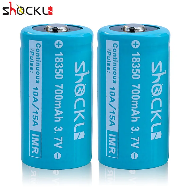 Shockli 18350 батарея 700mAh 3 7 V литий ионная аккумуляторная непрерывная 10А Импульсный 15а