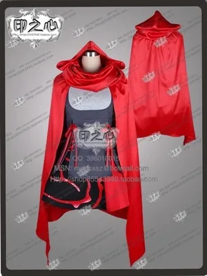Бесплатная доставка RWBY Красный Рубиновый розовый костюм для костюмированной