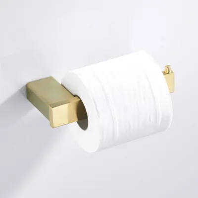 Набор аксессуаров для ванной комнаты матовый золотой держатель полотенец