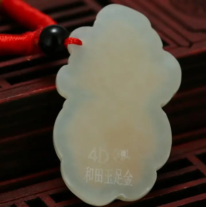 Изысканный Hetian jade 3D золотая фотография h10 #|Подвески| |