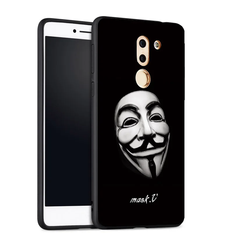 Чехол Huawei Honor 6X 5 дюймов 3D рельефный силиконовый мягкий чехол задняя крышка для