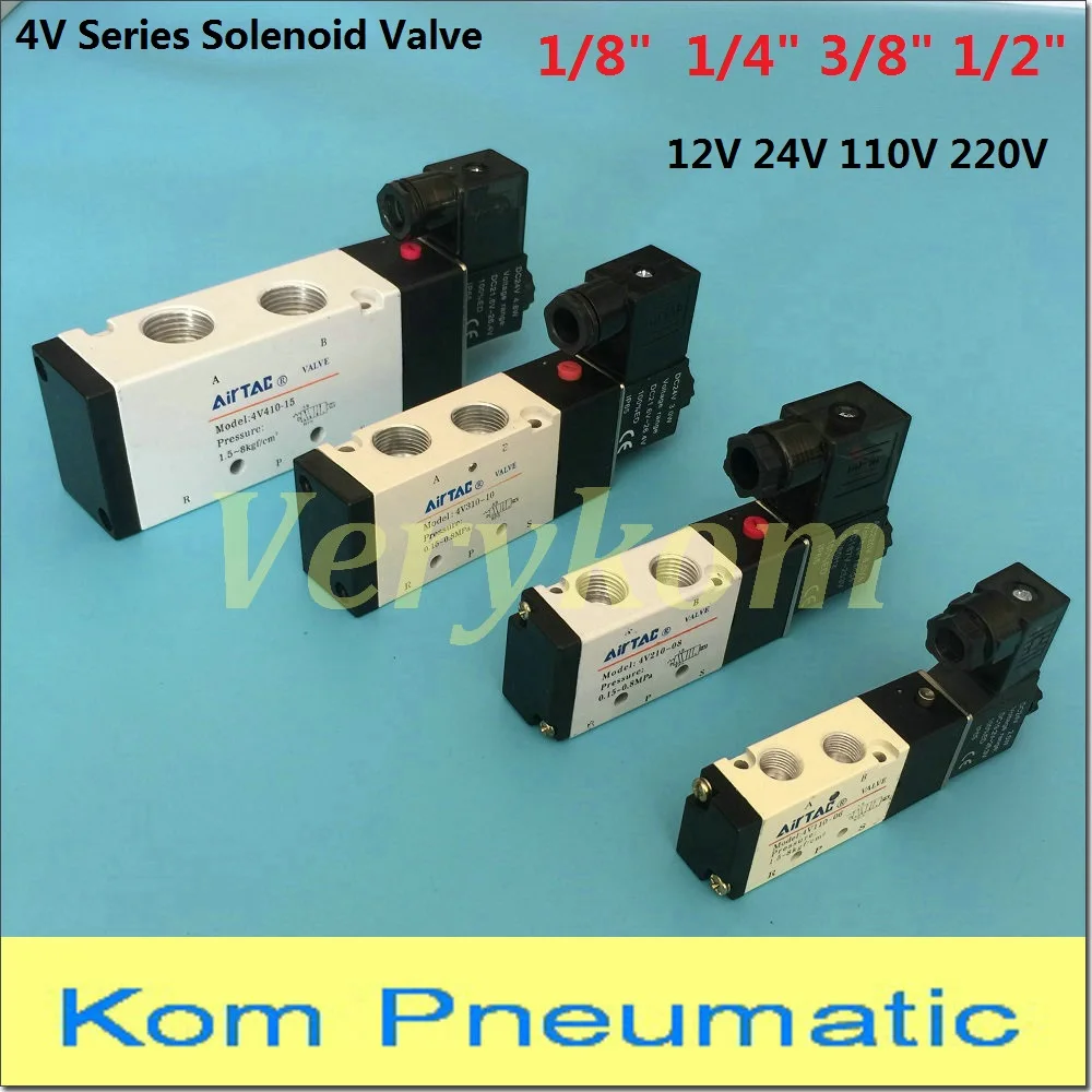 Пневматический электромагнитный воздушный клапан 4V210 08 4v110 06 M5 1/4 &quot1/8&quot 3/8