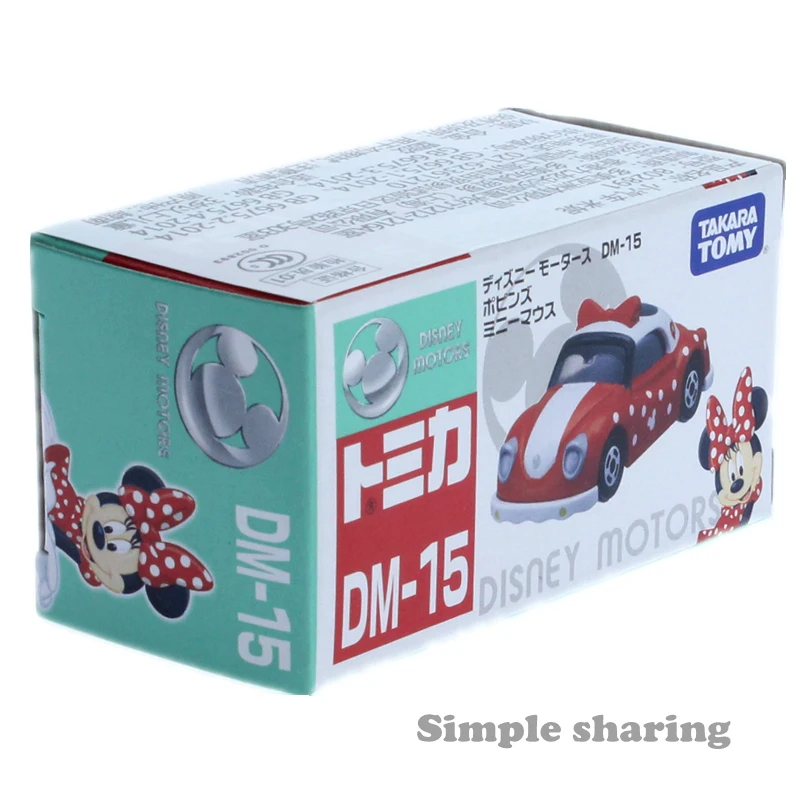 Takara Tomy Tomica Pixar Disney Motor DM 15 Minnie Mouse автомобиль литый под давлением миниатюрный набор