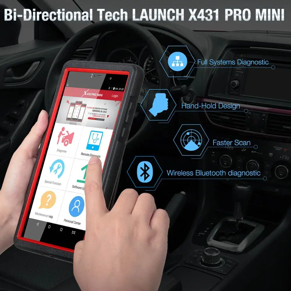Launch X431 Pro мини Автомобильный Диагностический Авто сканер кода Поддержка WiFi/Bluetooth ECU полные системы X-431 Pro Mini 2 года бесплатное обновление