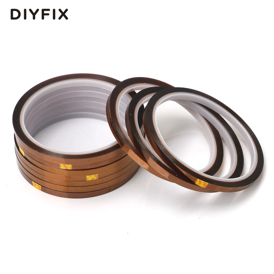 DIYFIX 1 шт. 5 мм термостойкая полимидная лента высокотемпературная клейкая