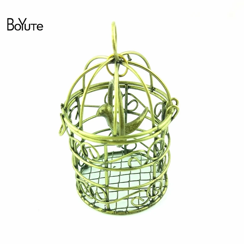 

BoYuTe (5 Pieces/Lot) 40*73MM Vintage Charms Antique Bronze Zinc Alloy Bird Cage Metal Pendants for Jewelry Accessories Diy