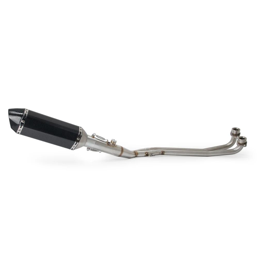 j GT двигатель-для Yamaha YP500 T-MAX500 TMAX 500 2001-2007 полная выхлопная система без шнуровки с глушитель из углеродного волокна - Цвет: j