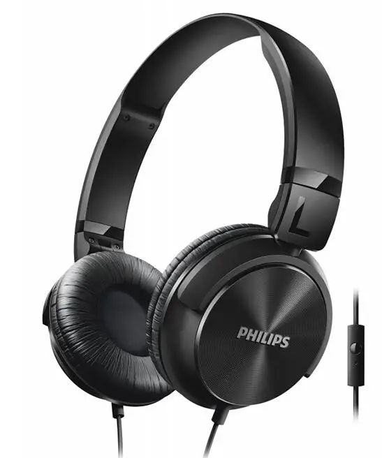 Черный Philips SHL3065 наушники с шумоподавлением провода управления микрофонная гарнитура на голову дизайн для Galaxy 8/8+ официальная сертификация - Цвет: Черный