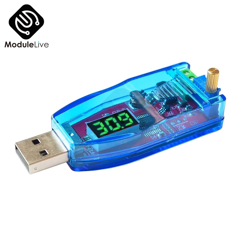 Зеленый Adjustable 5 В до 3,3 В 9 в 12 В 24 В Регулируемый USB Boost Buck шаг вверх вниз потенциометр питание конвертер напряжение регулятор напряжения - Цвет: Зеленый