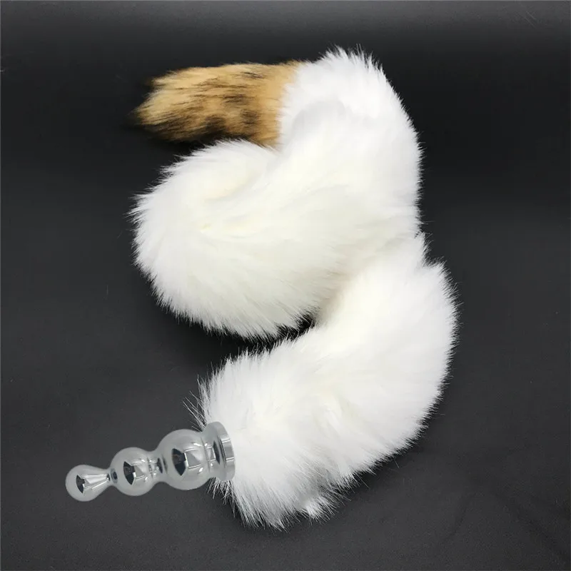 80 см длинный Лисий хвост забавная секс-игрушка для взрослых любовь стеклянный