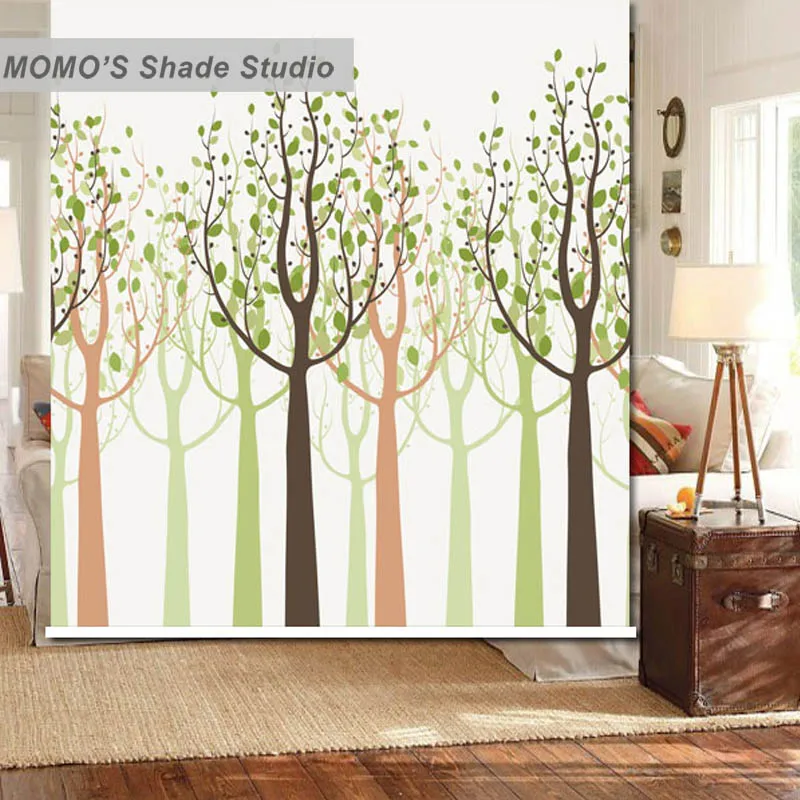 MOMO Roller Blinds Blackout Design Window Painting Curtains Shades Shutter Thermal Fabric Custom Size Alice 297 | Дом и сад