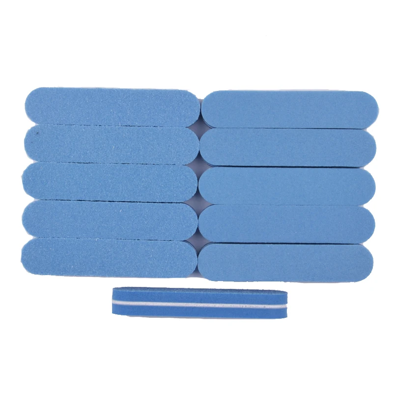 5Pcs Mini Nail File Buffer Sanding Polishing Manicure Blue Sponge Files 100 180 Papersand Foam Art Tools to Polish |