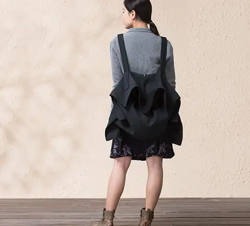 Женские хлопковые рюкзаки тканевые унисекс большие холщовые сумки на плечо