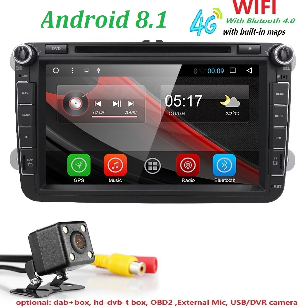 Hizpo автомобильный Радио мультимедиа 7 "дюймов Android 8 1 dvd аудио стерео плеер