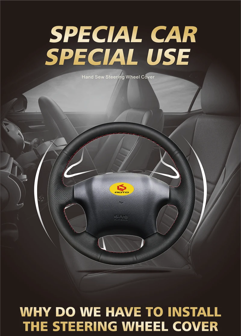 Оплетка на руль для hyundai Tucson 2006- funda volante кожаный чехол на руль