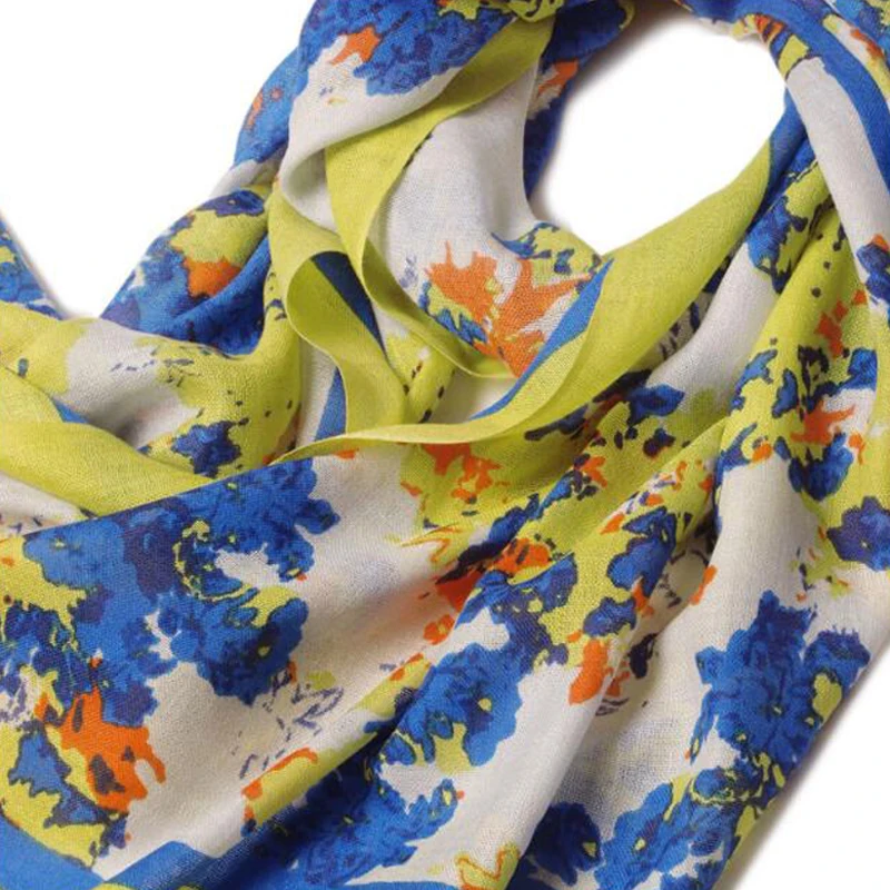 Шарф женский из шёлка и кашемира с принтом|cashmere scarf|scarf softscarf women |