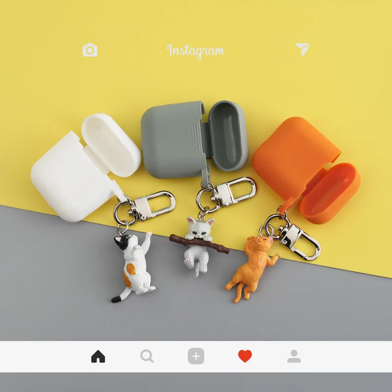 Новый силиконовый чехол с милым котом для Apple Airpods 1 2 аксессуары защитный сумка