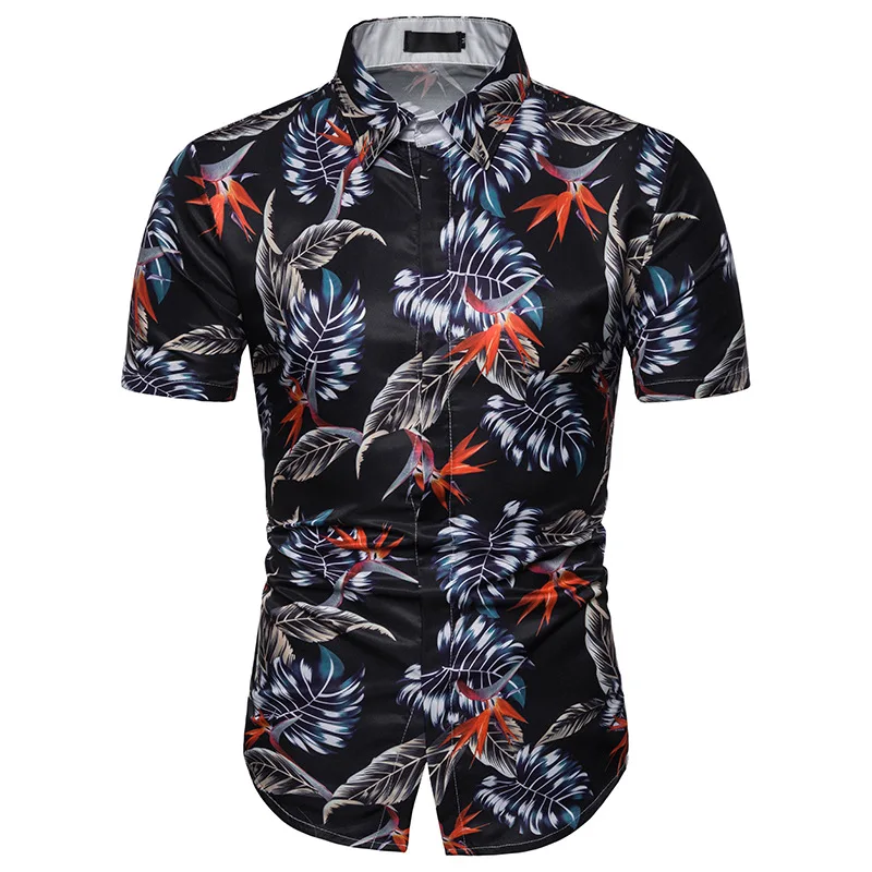 

Summer Men Hawaiian Shirt 2021 Fashion 3D Print Short Sleeve Shirt Men Streetwear Casual Dress Shirts Male Party Holiday Chemise