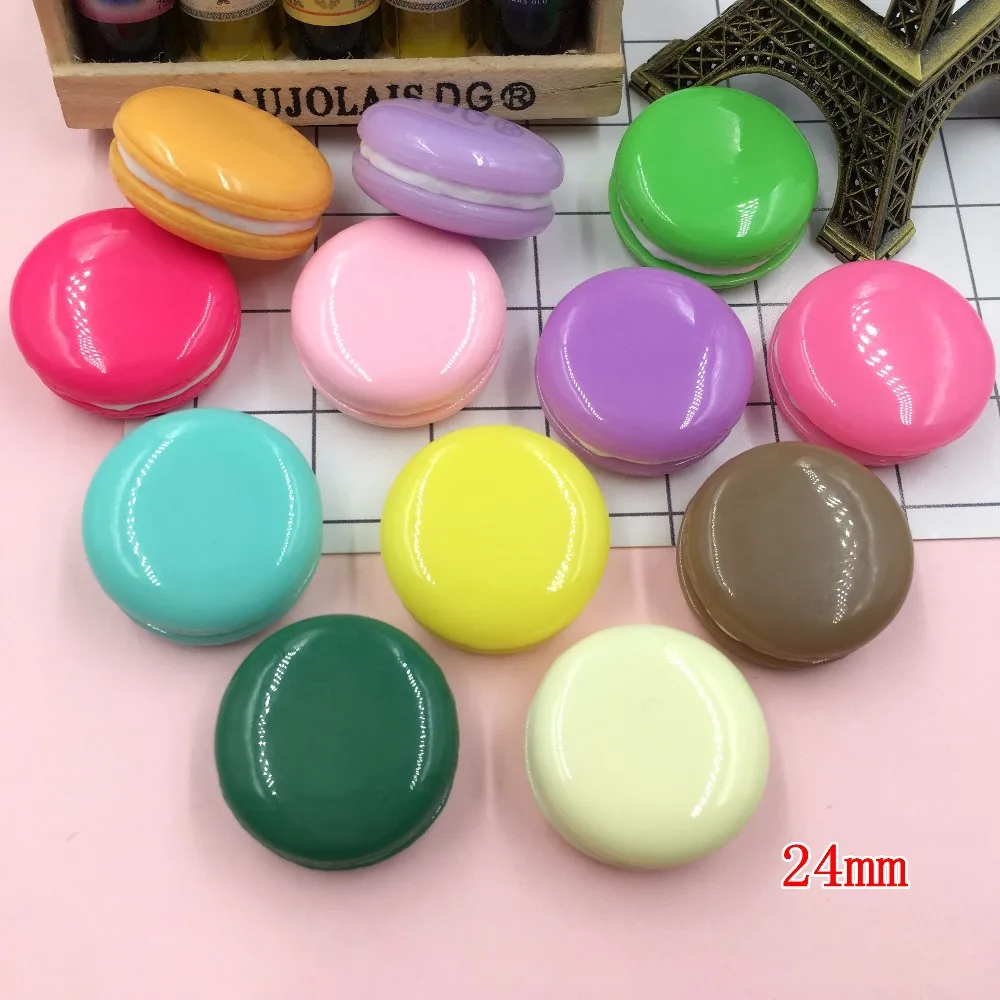 5 шт./лот кавайные цветные Макаруны из смолы для ювелирных аксессуаров центр