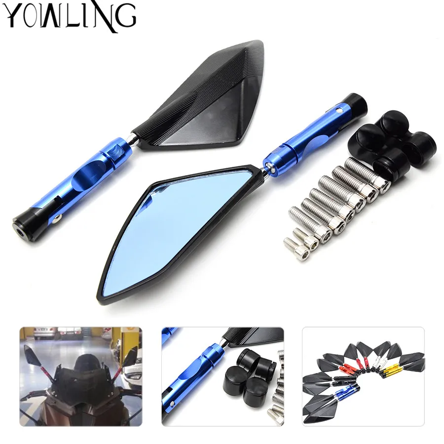 

Mirrors Motorcycle accessories side Mirror CNC aluminum Mirror Rearview For Yamaha Tmax 500 tmax530 XJR 400 1300 YZF R125 R3 R6