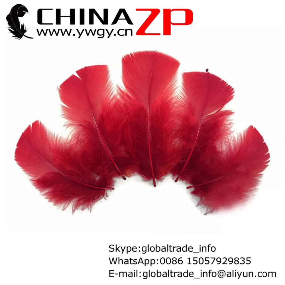 

CHINAZP Factory www.ywgy.cn Wholesale 500pcs/lot Dyed Burgundy Turkey T-Base Plumage Body Feathers