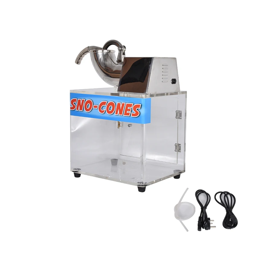 

ZY-SB130 Double Blades Commercial Ice Crusher Shaver Snow Cone Making Machine 200W stainless steel Material 180kg /h 110V/220V