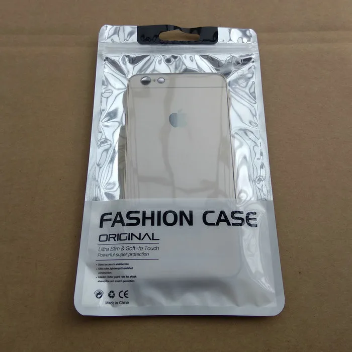 100 шт пластиковая молния прозрачная Серебряная Розничная упаковка сумка для iphone5