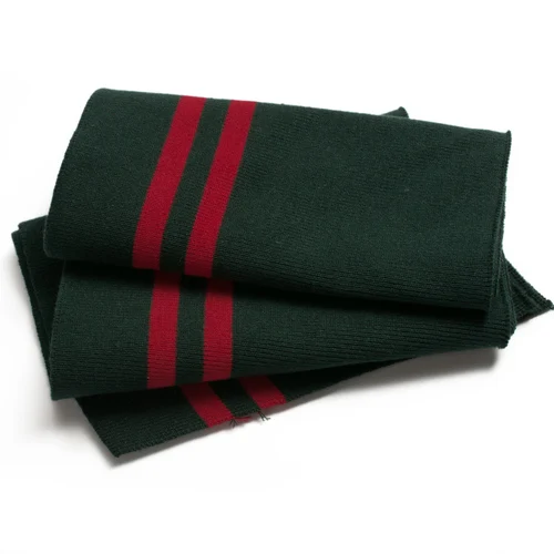 Dark green red Тонкая полоса хлопок стрейч вязать вырез манжеты пояс ребра отделка свитер ткань для свитера бейсбол одежда аксессуары - Цвет: Dark green red