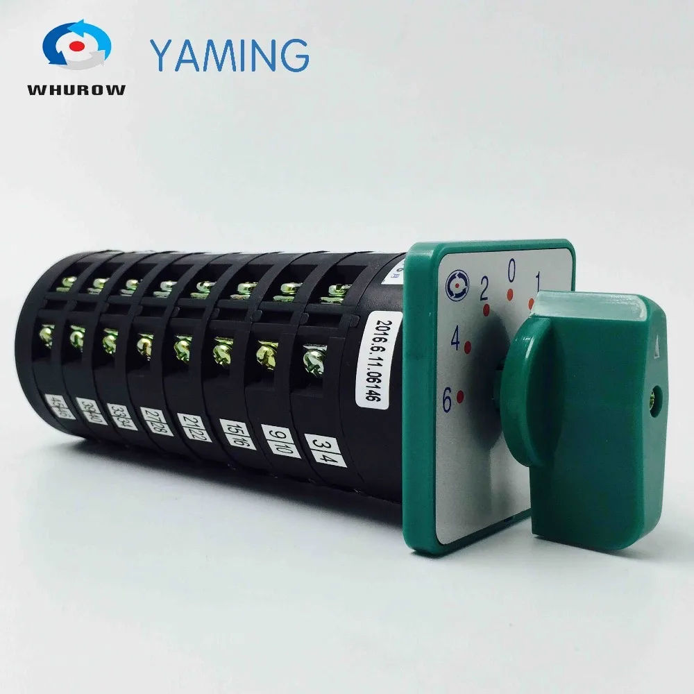 Кулачковый переключатель 5A 380V 7 позиций 8 полюсов универсальный поворотный