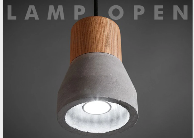 Отличная яркая серая Подвесная лампа в стиле лофт из промышленного бетона