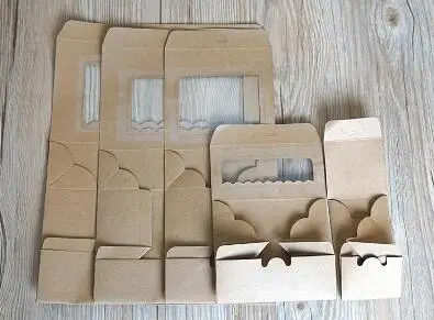 Синяя коробка из крафт-бумаги для выпечки шоколада на День Св. Валентина коробки