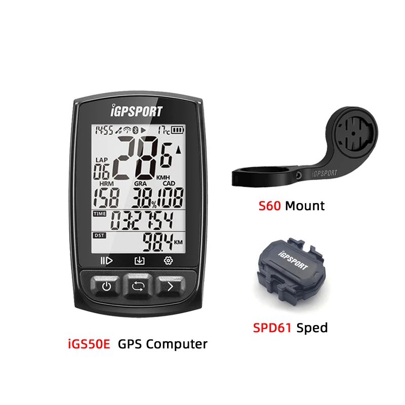 I gps порт gps iGS50E велосипедный Компьютер Водонепроницаемый IPX7 ANT+ беспроводной Спидометр велосипедный Цифровой Секундомер Велосипедный спидометр - Цвет: iGS50E Group D
