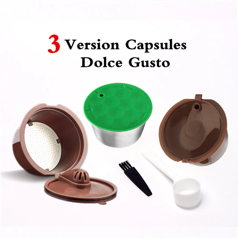 3 Versions Mix ICafilas, 3 версии, кофейный фильтр-чашка, многоразовый, многоразовый, Dolci Gusto, кофейная капсула для чая, стручки, корзины, капельница - Цвет: 3 Versions Mix