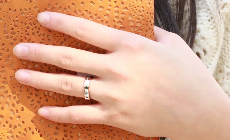 OUHE Trendy Silver Color Promise Couple Rings For Women Man Size 5-11 Holiday Gift Engagement Wedding Lovers Jewelry | Украшения и