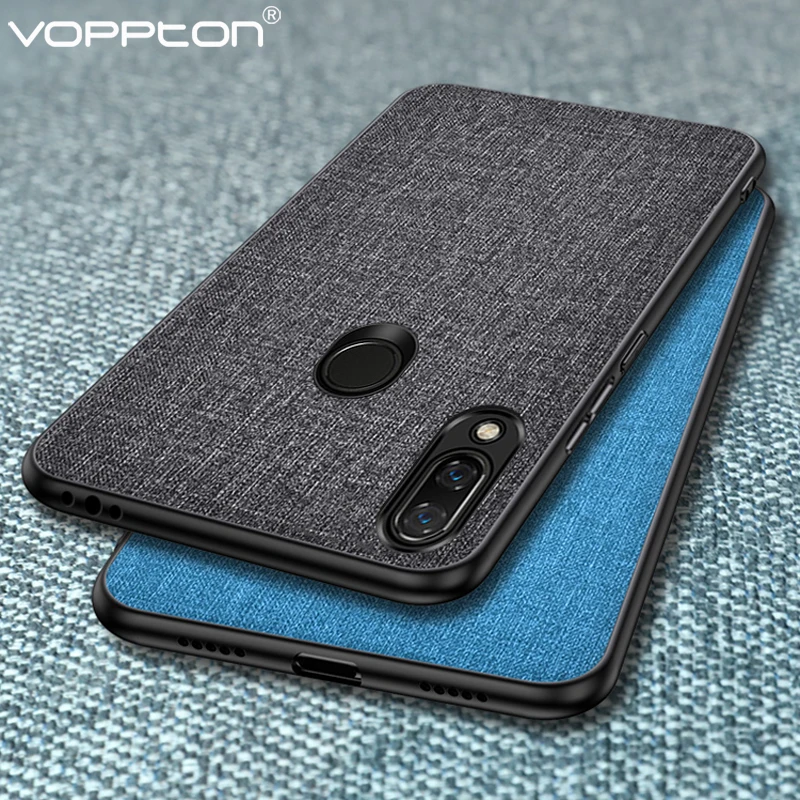 Чехол для Xiaomi redmi note 7 тканевый жесткий чехол накладка из поликарбоната с