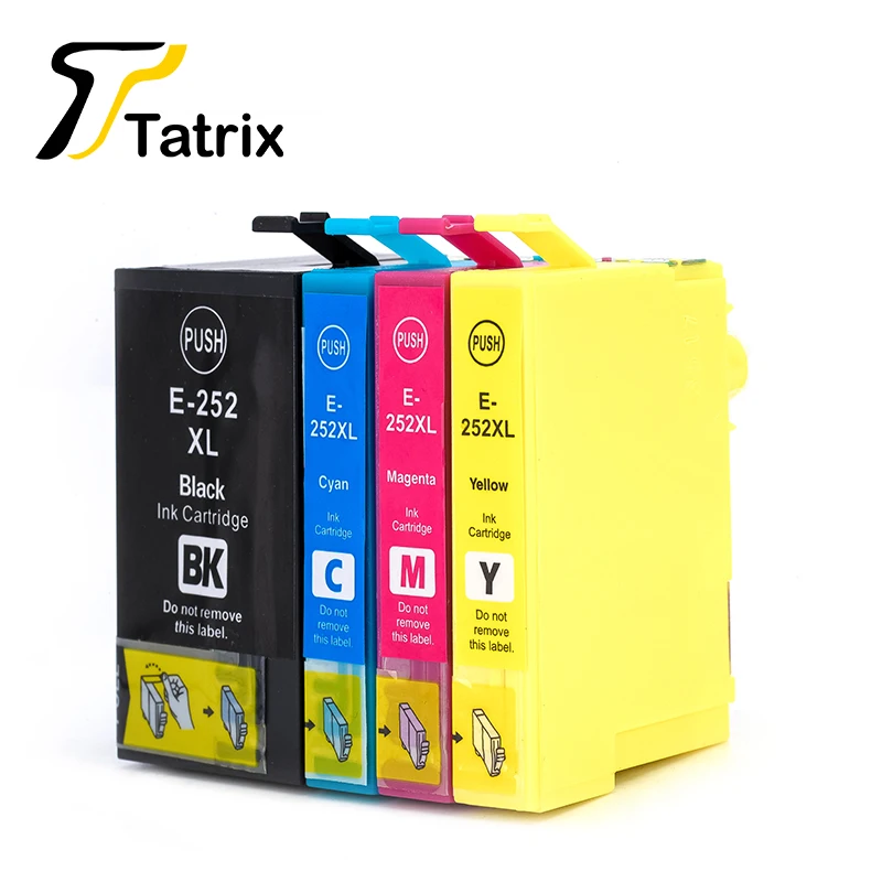 Tatrix для Epson 252XL совместимый картридж с чернилами T2521XL Применение рабочей силы WF 3620