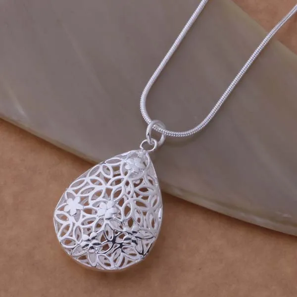 Красивое открытое ожерелье с подвеской посеребренное модное ювелирное любящий