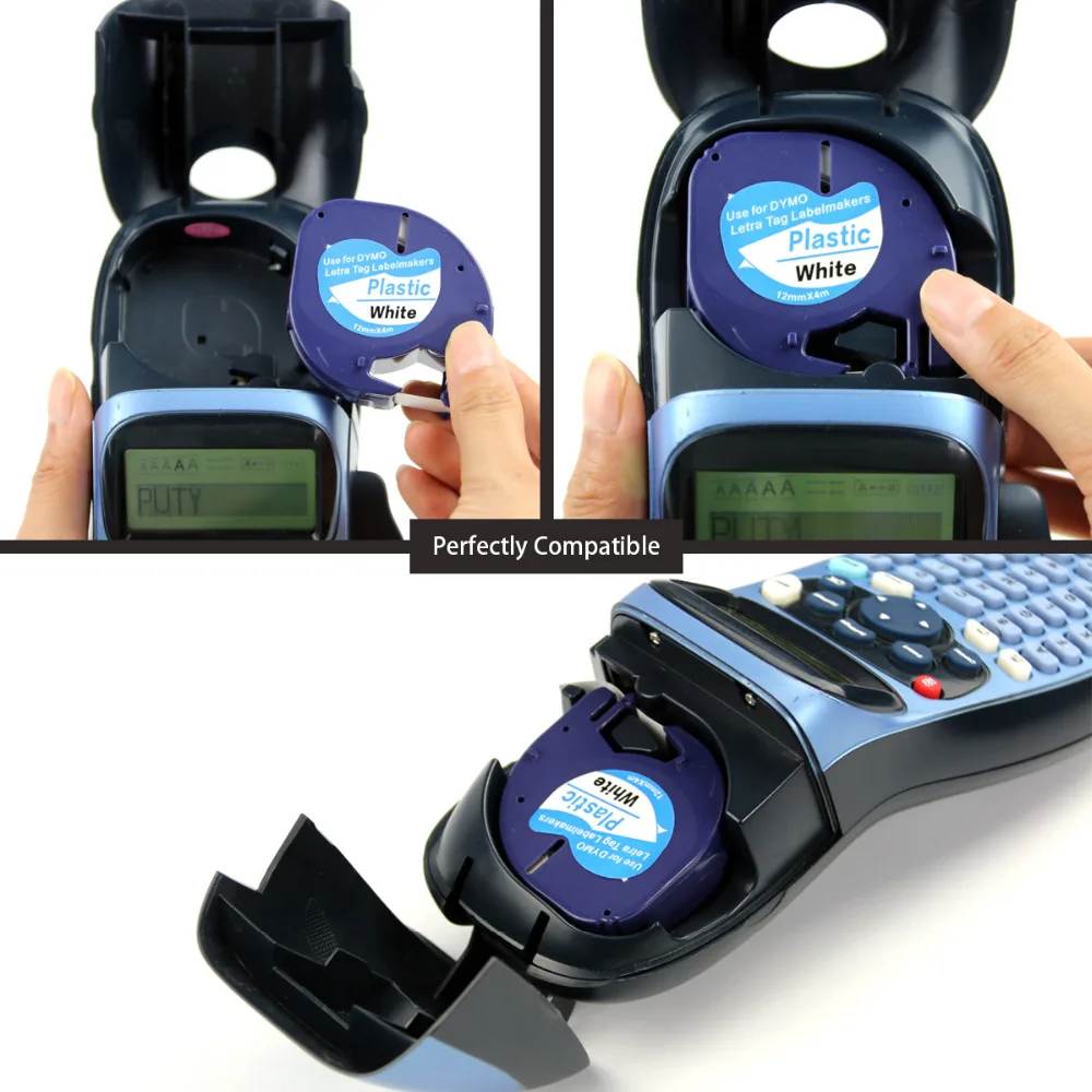 DYMO Letratag 91201 черно белая LetraTag пластиковая этикетка лента Cartrige 12 мм|dymo letratag|letratag