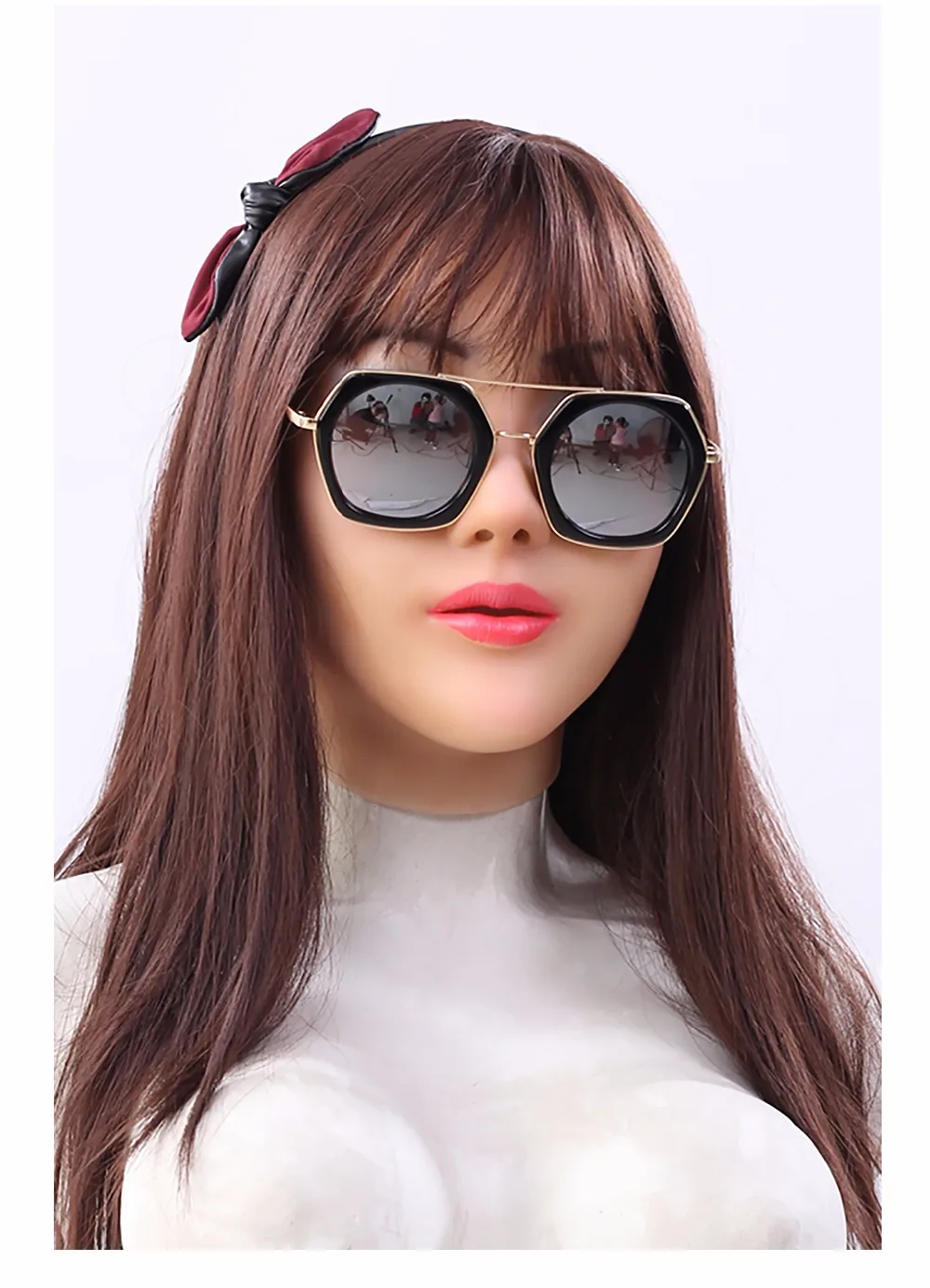 

YR-H-Angela Top quality masquerade for man,crossdresser silicone female headwear, realistic goddess face for halloween Feminine