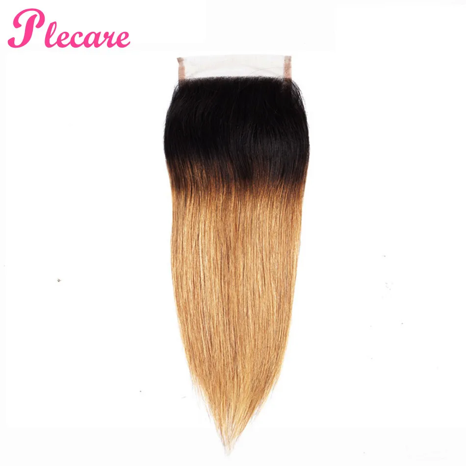 Plecare прямые 4*4 Кружева фронтальное закрытие 1 шт T1B 27 8 20 дюймов перуанские не Реми