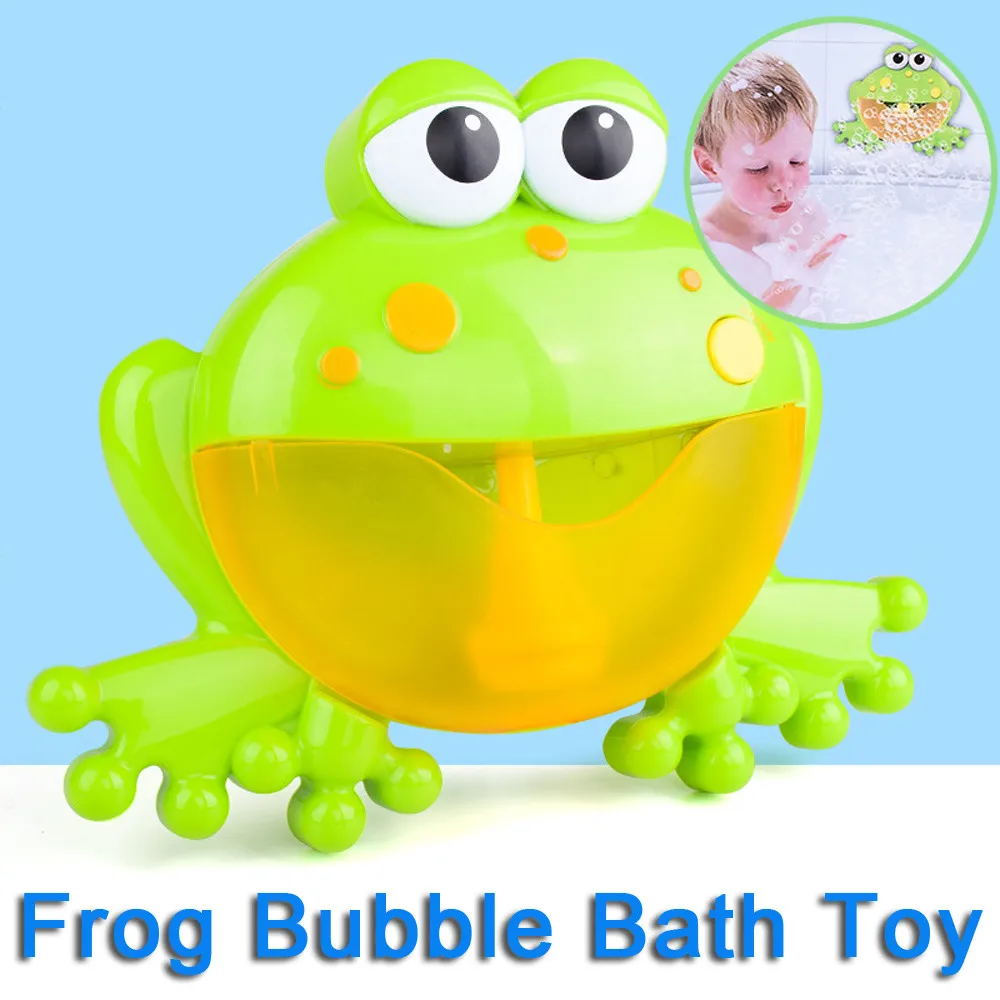 

Baby Bath Toy Bubble Machine Big Frogs Bubble Maker Blower Music Bubble Maker Bathtub Soap Machine Toys for Children YE12.11