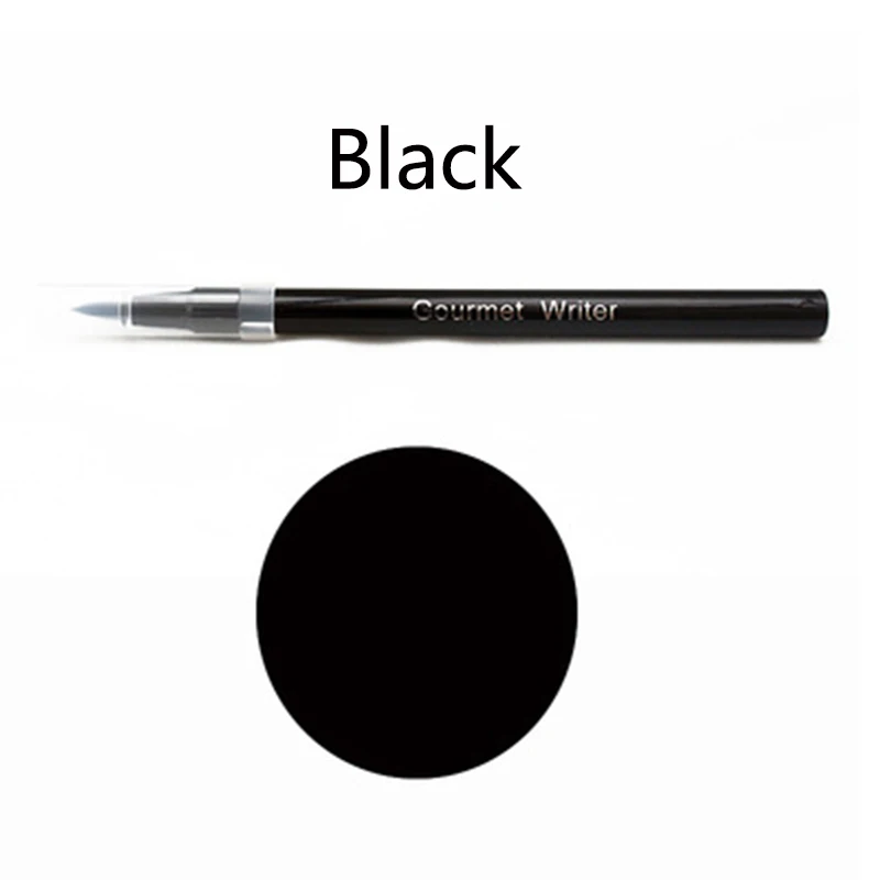 black-H Transhome еда цвет ing ручка съедобные цвет ing ручка выпечка печенье, фондан, пирог Живопись Написание цвет ручка торт украшения инструменты - Цвет: black-H