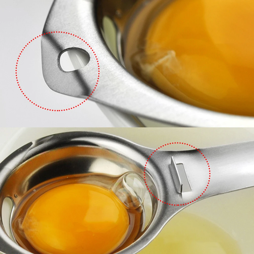 Kitchen Accessories Handheld Egg Divider Stainless Steel Yolk Separator Sieve Cooking Tools New |
