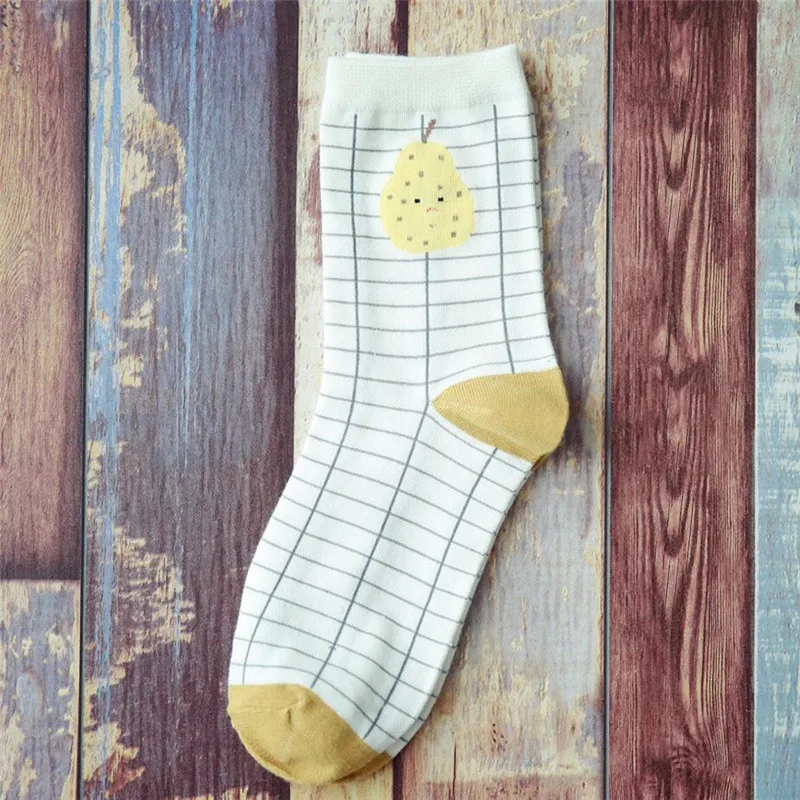 Новое поступление женские разноцветные хлопковые носки 4 пары/партия|fruit socks|socks