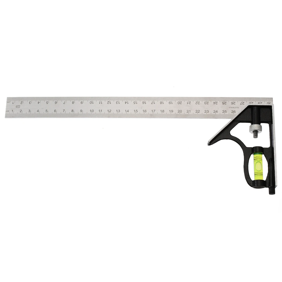 

1pc 300mm 12" Adjustable Engineers Combination Try Square Set Right Angle Ruler Measuring Tools Stainless Steel